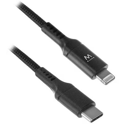 Ewent EW1378 USB-C to Lightning cable 1m Black