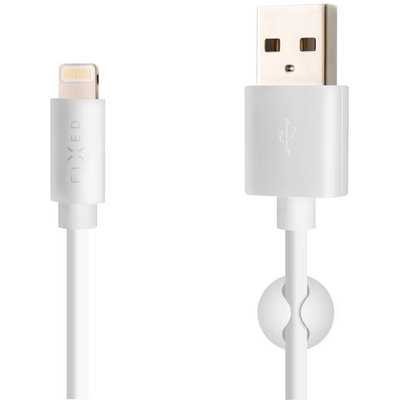 FIXED adat és töltőkábel USB2.0 - USB-C ,1 méter, 20W, fehér