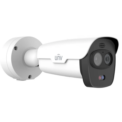 Uniview Dual-spectrum 4MP hőkamera, 4/3,2mm fix objektívekkel, mikrofonnal és hangszóróval