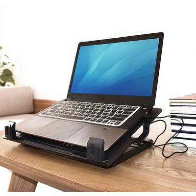 ACT AC8110 17" Laptop Cooling Stand with 2-Port Hub Black