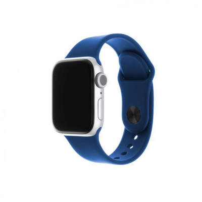 FIXED Silicone Sporty Strap Set for Apple Watch 42/44/45mm Blue