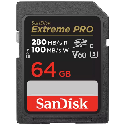 Sandisk 64GB SDXC Extreme Pro Class 10 UHS-II V60