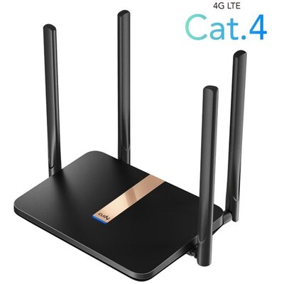 CUDY LT500D kétsávos AC1200 WIFI MESH nanoSIM 4G LTE fekete router