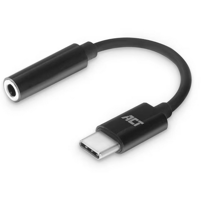 ACT AC7380 USB-C - 3.5mm audio adapter Black