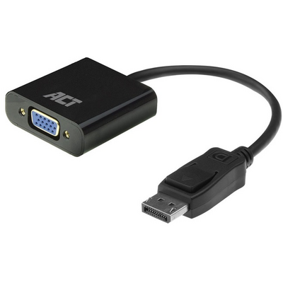 ACT AC7515 DisplayPort to VGA Adapter Black