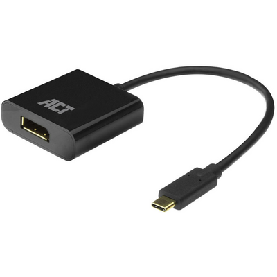 ACT AC7320 USB-C to DisplayPort female adapter 4K Black