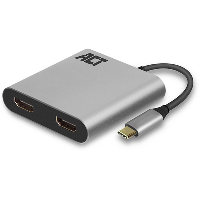 ACT AC7012 USB-C to Dual HDMI monitor MST Silver