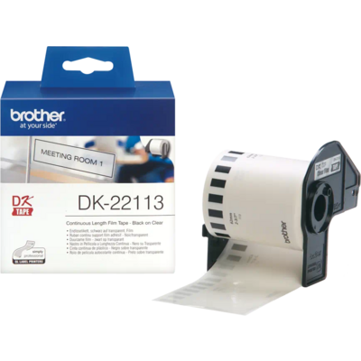 Brother DK-22113 folytonos szalagcímke 62mm x 15,24m öntapadós Clear