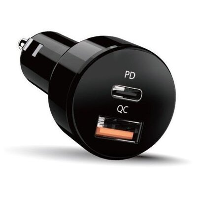 Genius PD-36AC 36W USB/Type-C fekete autós töltő