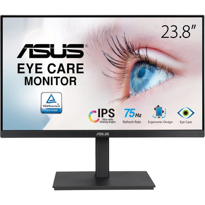 ASUS VA24EQSB Eye Care Monitor 23.8" IPS, 1920x1080, HDMI/Displayport/D-Sub, 3xUSB3.0, 75Hz