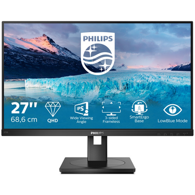 PHILIPS IPS monitor 27" 275S1AE, 2560x1440, 16:9, 300cd/m2, 4ms, HDMI/DisplayPort/DVI, Pivot, hangszóró