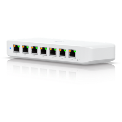 Ubiquiti UniFi Switch Ultra (táp nélkül), 8x gigabit RJ45 port, 7x 802.3af/at PoE, max. 42W