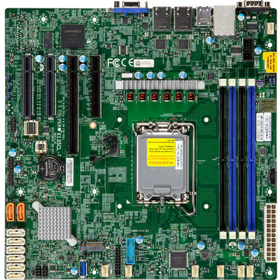 Supermicro szerver alaplap X13SCL-F 1xLGA1700/4UDIMM/8SATA3/M.2/2xi210/microATX