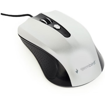 Gembird MUS-4B-01-BS Optical mouse Black/Silver