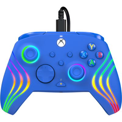 PDP Afterglow Wave Xbox Series X|S/Xbox One/PC RGB LED kék vezetékes kontroller