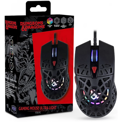 KONIX - DUNGEONS & DRAGONS "Ultra" Egér Vezetékes Gaming 10000DPI, Fekete RGB