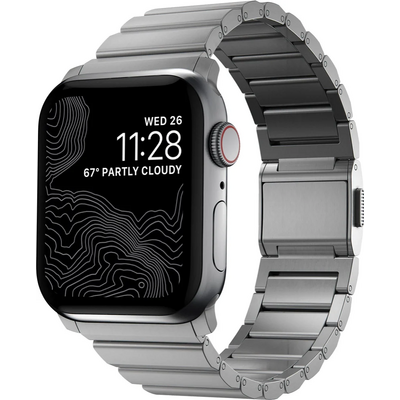 Nomad Titanium Band, silver - Apple Watch Ultra (49mm) 8/7 (45mm)/6/SE/5/4 (44mm)/3/2/1 (42mm)