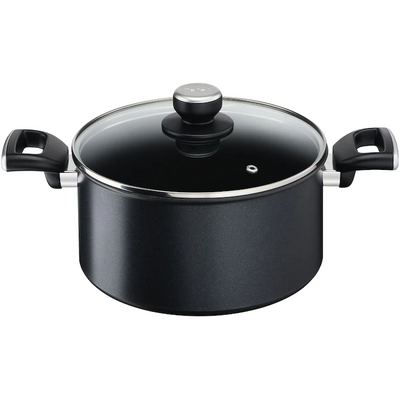 Tefal G2554672 Unlimited 24 cm-es fekete alumínium lábas és fedő szett