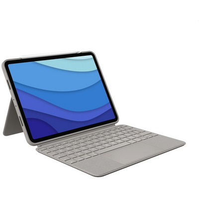 Logitech 920-010172 Combo Touch iPad Pro 11" 1/2/3/4 gen homok billentyűzetes tablet tok