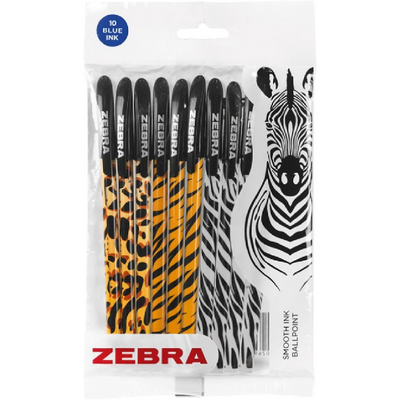 Zebra Animal Doodlerz 10 db-os vegyes mintájú eldobható golyóstoll