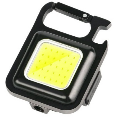 BLACKBIRD Többfunkciós Hordozható LED Lámpa (Üvegnyitó, Karabiner, Mágnes), Fekete