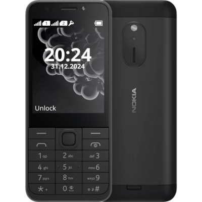 Nokia 230 (2024) 2,8" DualSIM fekete mobiltelefon
