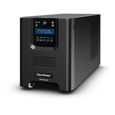 CYBERPOWER UPS PR1000ELCD (8xIEC320) 1000VA 900W 230V szünetmentes tápegység + USB LINE-INTERAKTÍV