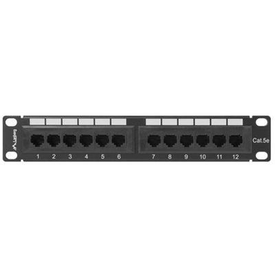 Lanberg Patch panel 12 port 1U 10" CAT.5e fekete