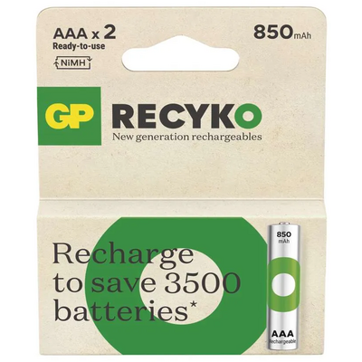GP ReCyko NiMH Akkumulátor HR03 (AAA) 850mAh 2db