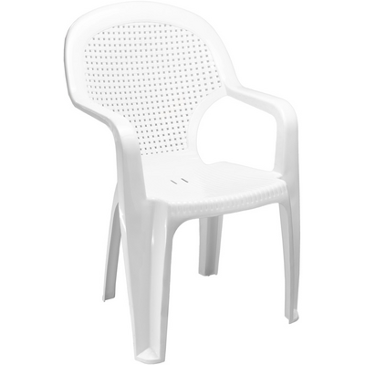 FLAIR Chicago 60430 magas támlás fehér kerti szék
