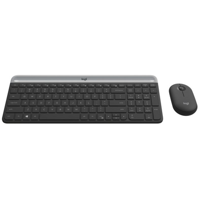 Logitech MK470 Slim Wireless Keyboard and Mouse Combo Black/Silver DE