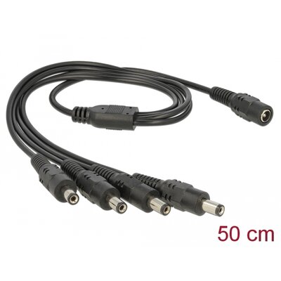 DeLock DC Splitter 5.5 x 2.1 mm 1 x female > 4x male Cable