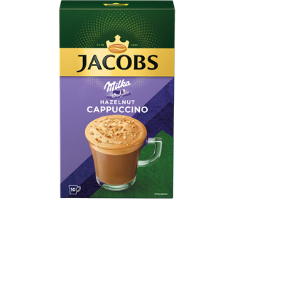 Douwe Egberts Jacobs Cappuccino Milka-Mogyorós 8x16,5g instant kávékeverék csomag