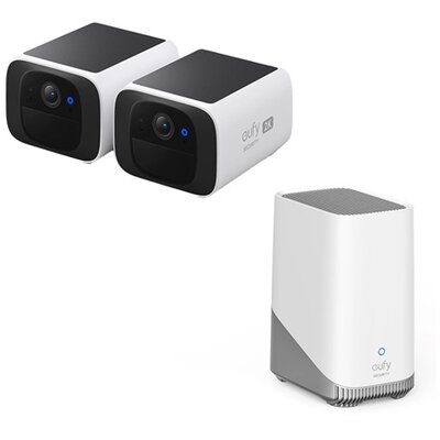 ANKER EUFY Kamera, SoloCam S220 + HomeBase 3, 2K, Beépített Napelem, AI arcfelismerés, WiFi-s, kültéri - E8134328