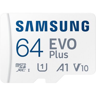 Samsung 64GB SD micro EVO Plus (SDXC Class10 UHS-I) (MB-MC64SA/EU) memória kártya adapterrel