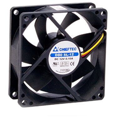 CHIEFTEC Ventilátor AF-0825S 8cm, Fekete