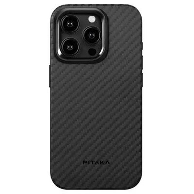 Pitaka 128973 1500D iPhone 15 Pro fekete/szürke aramid/TPU hátlap