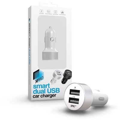 Xpro 115806 Smart Dual USB fehér autós töltő