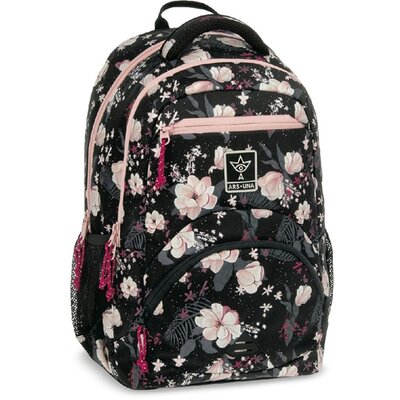 Ars Una Flowery Black 24 (5374) 27 L ergonomikus hátizsák