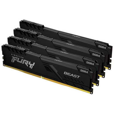 Kingston 128GB DDR4-3600MHZ CL18 DIMM (KIT OF 4) FURY BEAST BLACK