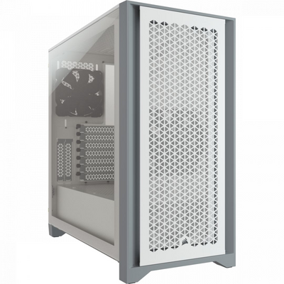 CORSAIR Ház 4000D AIRFLOW, Tápegység nélkül, Edzett Üveg, fehér