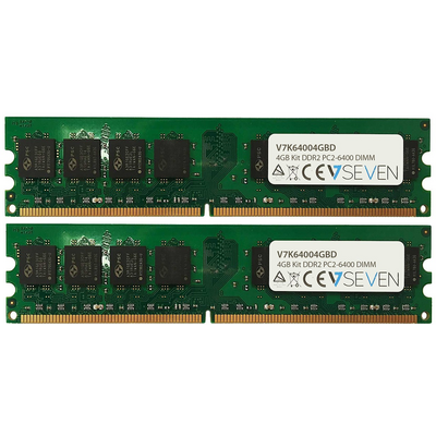 V7 2X2GB KIT DDR2 800MHZ CL6 NON ECC DIMM PC2-6400 1.8V LEG