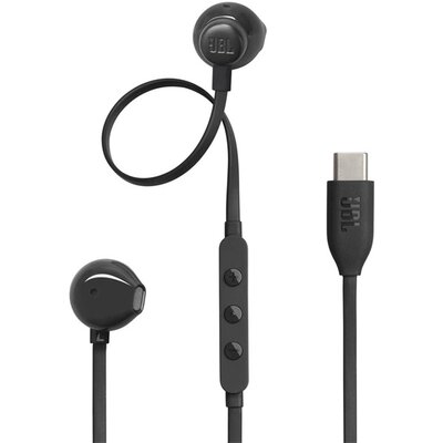 JBL T 305 C BLK vezetékes USB C mikrofonos fekete fülhallgató