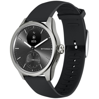 Withings HWA10-model 4 ScanWatch 2 42mm fekete okosóra