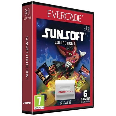 Evercade #31 Sunsoft Collection 1 6in1 Retro Multi Game játékszoftver csomag