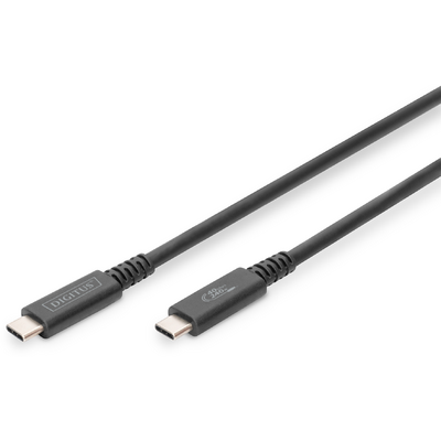 Assmann 0.8M USB 4.0 TYP C CABLE 8K 30HZ PD3.0 40GBITS/S BLACK