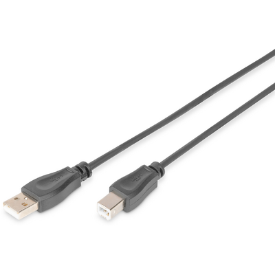 Assmann USB 2.0 CONNECTION CABLE USB A TO USB B M/M 3.0M USB 2.0CONFORM