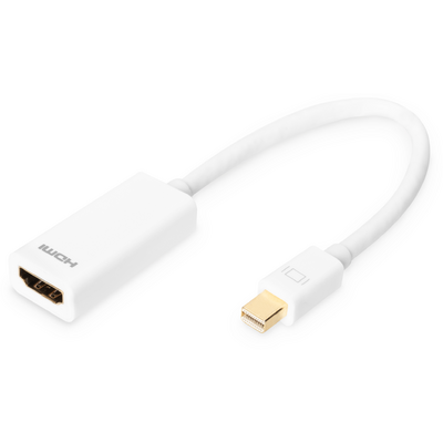 Assmann DISPLAYPORT ADAPTER CABLE MDP - HDMI TYPEA M/F 0.15M WH