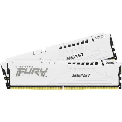 KINGSTON FURY Memória DDR5 32GB 6000MT/s CL36 DIMM (Kit of 2) Beast White EXPO