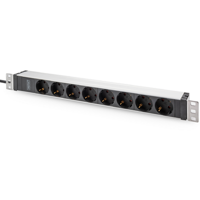 Assmann 1U ALUMINUM PDU RACKMOUNTABLE 8X SCHUKO 16A IEC C20 PLUG